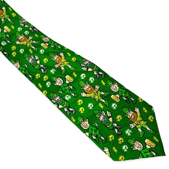 Keith Daniel’s Irish Leprechaun Necktie St. Patrick’s Day Polyester Mens Tie - Picture 6 of 7